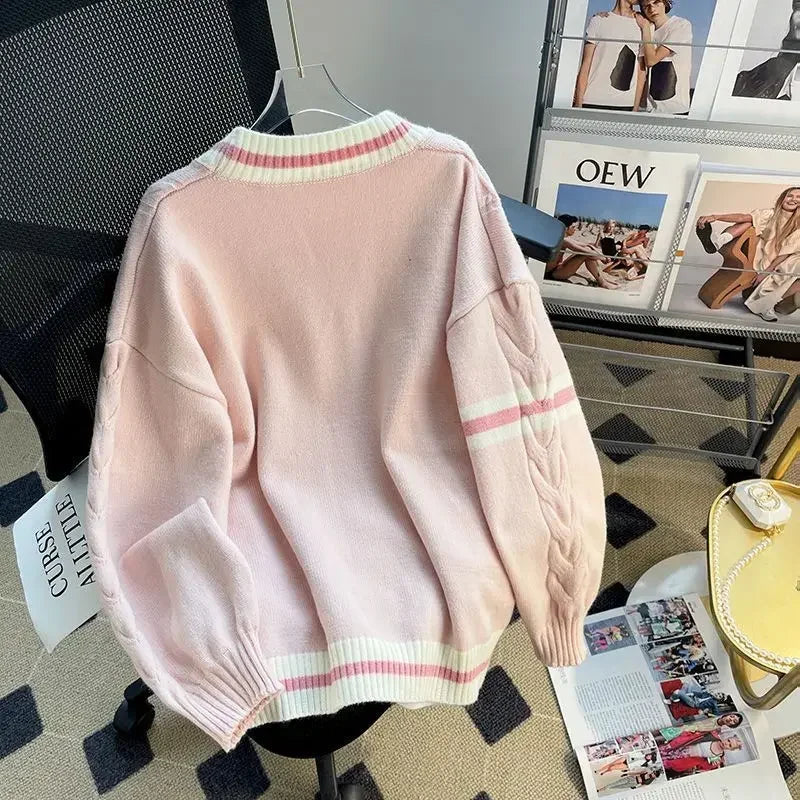 Sweet Coquette Sweaters Cardigan Women Kawaii Bow Knitted Cardigan Japanese Preppy Style Lolita Knitwears JK Jumpers