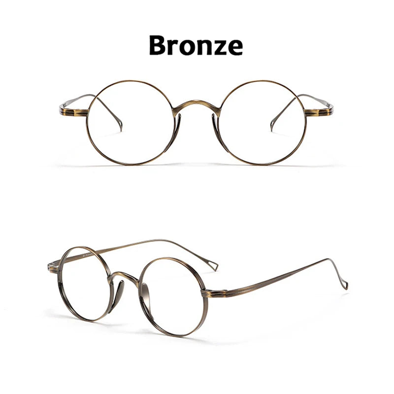 Japanese Style Handmade Replica Retro round Glasses Frames KMN99 Men Pure Titanium Eyeglasses Luxury anti Blue Light Eyewear
