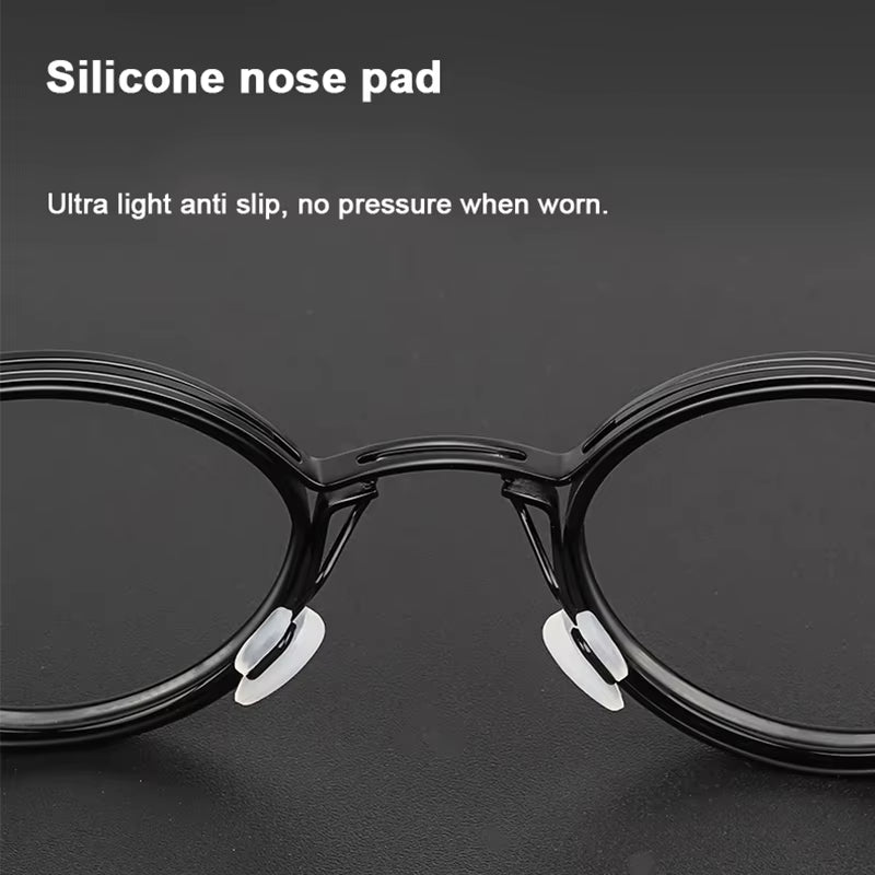 Designer Reproduction Japanese Style Vintage round Glasses Frame Titanium Acetate Eyeglasses Women Men Ultralight Eyewear