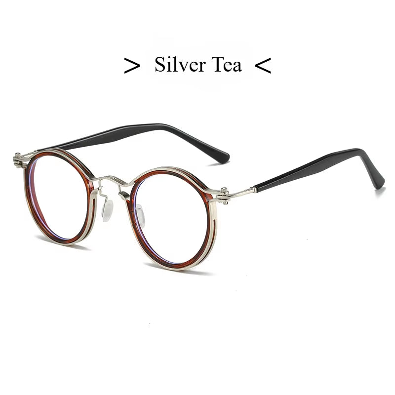 Top Quality Retro round Glasses Frame Japanese Handmade Titanium Ultralight Men Eyeglasses Women Eyewear Acetate Korean Fashion
