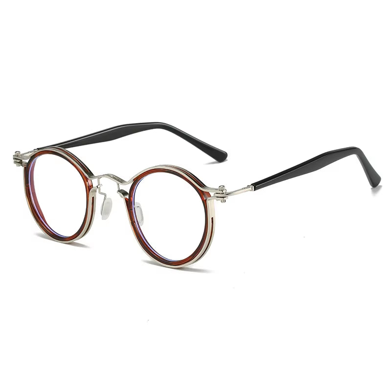 Top Quality Retro round Glasses Frame Japanese Handmade Titanium Ultralight Men Eyeglasses Women Eyewear Acetate Korean Fashion