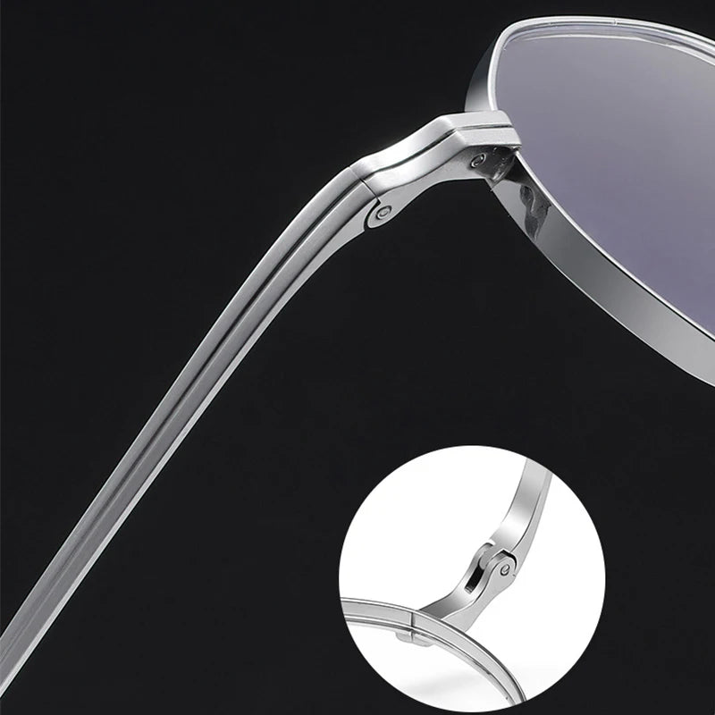 Japanese Luxury Brand Replication Retro Polygonal Small Eyeglasses Men Women Pure Titanium Glasses Frame Korean Japan Style